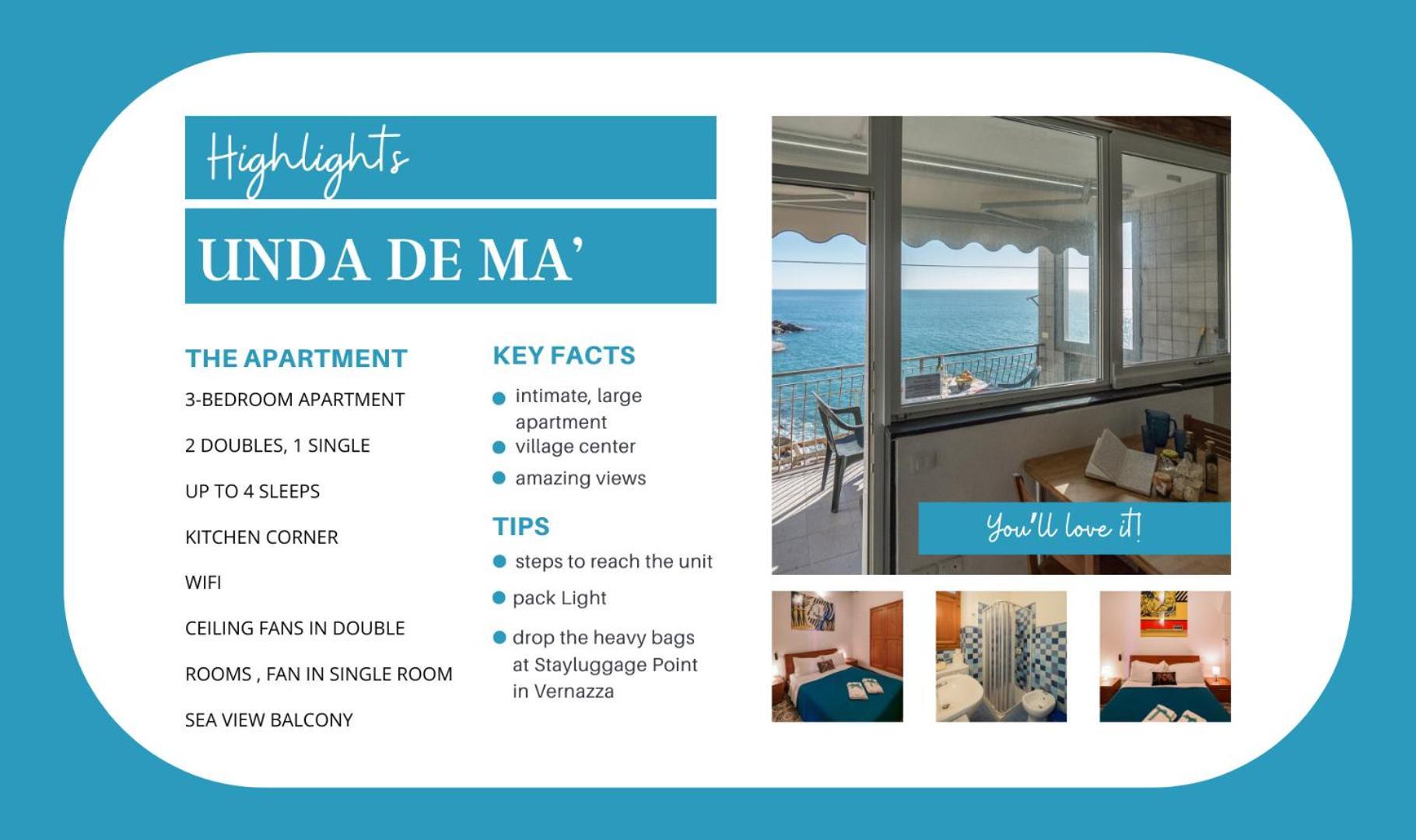 Unda De Ma Sea View Terrace Apartment Vernazza Dış mekan fotoğraf